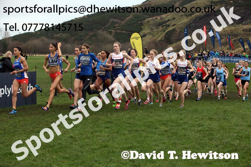 Junior womens Great Edinburgh Cross Country, 2017 Great Edinburgh Cross Country. Photo: David T. Hewitson/Sports for All PIcs